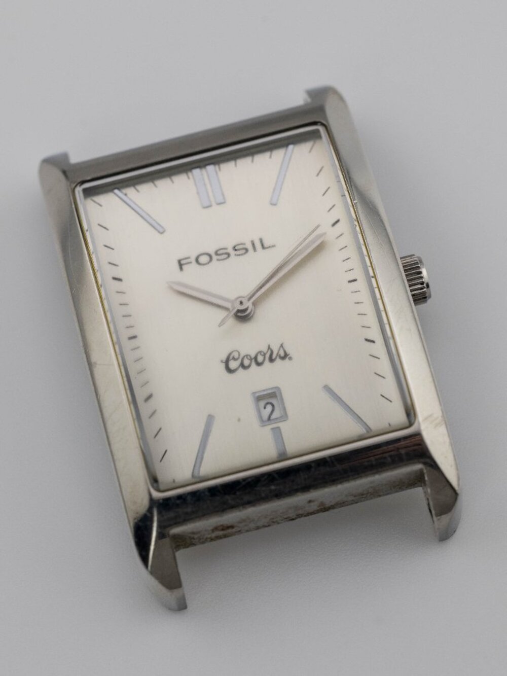 Fossil Coors Beer PR-5264 Tank Watch Head Quartz Analog Men's Fresh Battery